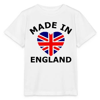 Britische Flagge im Herzdesign - Stanley/Stella Kinder T-Shirt MINI CREATOR  - Weiß - Vorne - Maike (125cm)