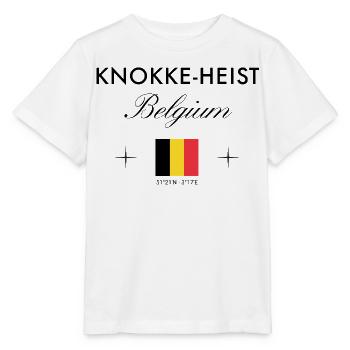 Le braquage de Knokke Belgique coordonne le souvenir de voyage - T-shirt bio MINI CREATOR Stanley/Stella Enfant - blanc - Devant - Maike (125cm)