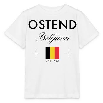 Ostende Belgique Coordonnées Souvenir de voyage - T-shirt bio MINI CREATOR Stanley/Stella Enfant - blanc - Devant - Maike (125cm)
