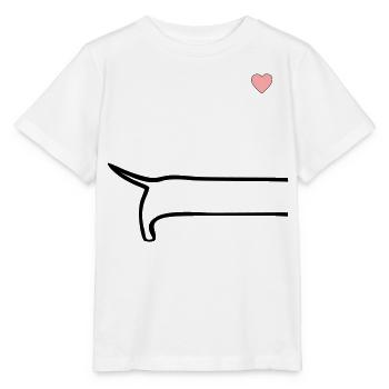 Dos de chien minimaliste - T-shirt bio MINI CREATOR Stanley/Stella Enfant - blanc - Devant - Maike (125cm)
