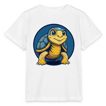 Mascotte de la Tortue Kawaii Logo clipart Logo - T-shirt bio MINI CREATOR Stanley/Stella Enfant - blanc - Devant - Maike (125cm)