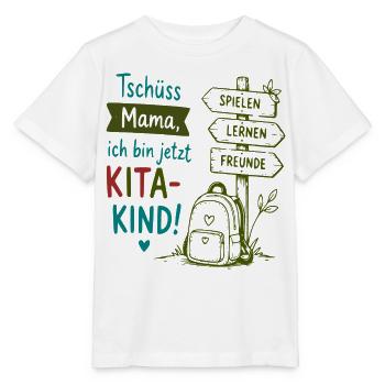 Tschüss Mama Kita-Kind Design - Stanley/Stella Kinder T-Shirt MINI CREATOR  - Weiß - Vorne - Maike (125cm)