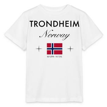 Coordonnées de Trondheim Souvenir de voyage - T-shirt bio MINI CREATOR Stanley/Stella Enfant - blanc - Devant - Maike (125cm)
