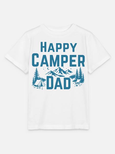 GLÜCKLICHER CAMPER-PAPA - Stanley/Stella Kinder T-Shirt MINI CREATOR - Weiß