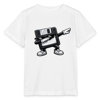 Dabbing Floppy Disk - Stanley/Stella Kinder T-Shirt MINI CREATOR  - Weiß - Vorne - Maike (125cm)