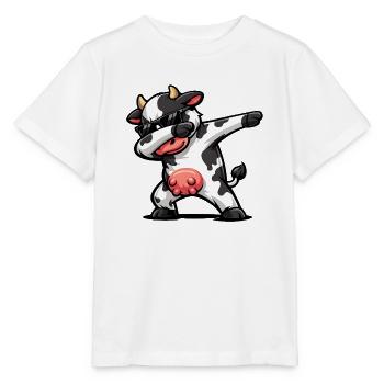 Dabbing Kuh - Stanley/Stella Kinder T-Shirt MINI CREATOR  - Weiß - Vorne - Maike (125cm)
