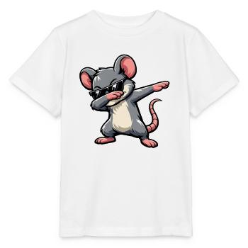 Dabbing Maus - Stanley/Stella Kinder T-Shirt MINI CREATOR  - Weiß - Vorne - Maike (125cm)