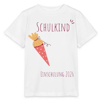 Schulkind Einschulung 2026 personalisierbar - Stanley/Stella Kinder T-Shirt MINI CREATOR  - Weiß - Vorne - Maike (125cm)