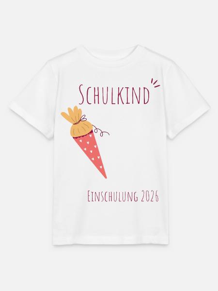 Schulkind Einschulung 2026 personalisierbar - Stanley/Stella Kinder T-Shirt MINI CREATOR - Weiß