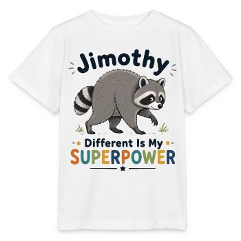 Jimothy Anders ist meine Superkraft - Stanley/Stella Kinder T-Shirt MINI CREATOR  - Weiß - Vorne - Maike (125cm)