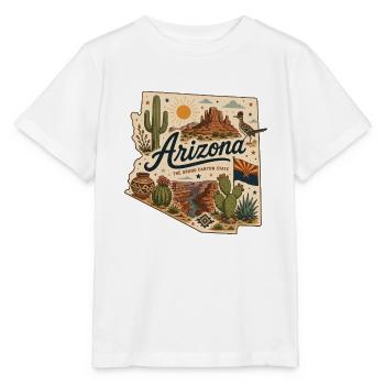 Vintage Arizona Grand Canyon State Art Aufkleber - Stanley/Stella Kinder T-Shirt MINI CREATOR  - Weiß - Vorne - Maike (125cm)