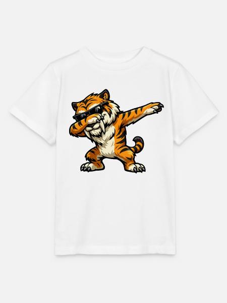 Dabbing Säbelzahntiger - Stanley/Stella Kinder T-Shirt MINI CREATOR  - Weiß