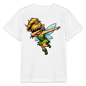 Dabbing Weibliche Fee - Stanley/Stella Kinder T-Shirt MINI CREATOR  - Weiß - Vorne - Maike (125cm)