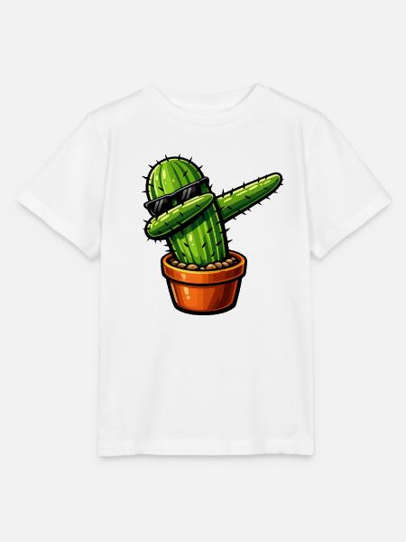 Dabbing Kaktus - Stanley/Stella Kinder T-Shirt MINI CREATOR  - Weiß