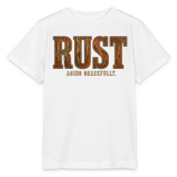 ROST – Anmutig altern | Ein lustiges Wortspiel mit starz - Stanley/Stella Kinder T-Shirt MINI CREATOR  - Weiß - Vorne - Maike (125cm)