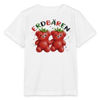 Lustige Erdbären Wortspiel Erdbeere Comic - Stanley/Stella Kinder T-Shirt MINI CREATOR  - Weiß - Vorne - Maike (125cm)