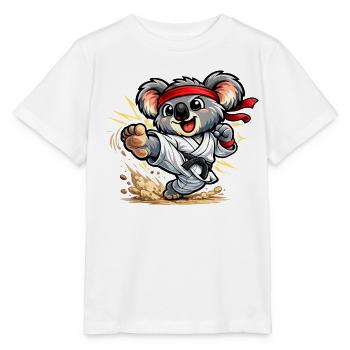 Süßer Koala macht Karate - Stanley/Stella Kinder T-Shirt MINI CREATOR  - Weiß - Vorne - Maike (125cm)