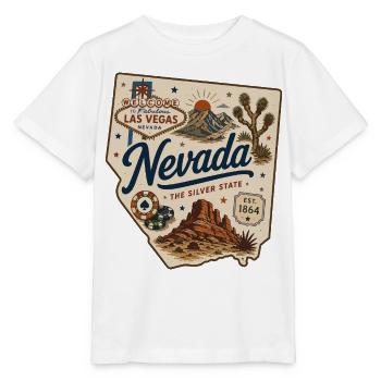 Nevada Silver State Vintage Las Vegas Aufkleber - Stanley/Stella Kinder T-Shirt MINI CREATOR  - Weiß - Vorne - Maike (125cm)