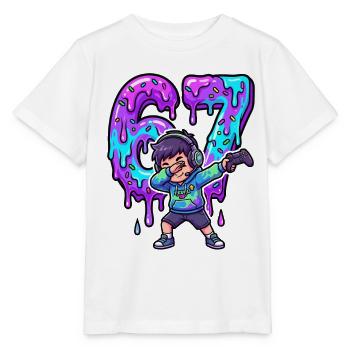 67 Dabbing Gamer Six Seven Meme Brainrot Zocker - Stanley/Stella Kinder T-Shirt MINI CREATOR  - Weiß - Vorne - Maike (125cm)