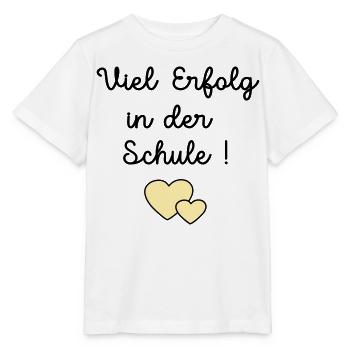 Erfolg Schule Herz - Stanley/Stella Kinder T-Shirt MINI CREATOR  - Weiß - Vorne - Maike (125cm)