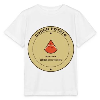 Couch Potato Laufclub Motiv - Stanley/Stella Kinder T-Shirt MINI CREATOR  - Weiß - Vorne - Maike (125cm)