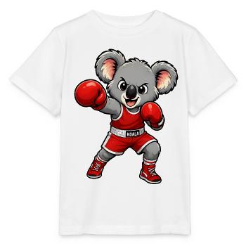 Süßer Koala boxt - Stanley/Stella Kinder T-Shirt MINI CREATOR  - Weiß - Vorne - Maike (125cm)