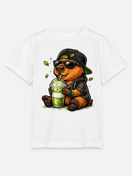 Süßer Koala mit Matcha Latte - Stanley/Stella Kinder T-Shirt MINI CREATOR - Weiß