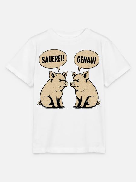 Sauerei? Genau! – Retro Schweine Vintage Shirt - Stanley/Stella Kinder T-Shirt MINI CREATOR - Weiß