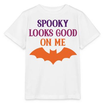 Spooky steht mir gut am Bat-Tee - Stanley/Stella Kinder T-Shirt MINI CREATOR  - Weiß - Vorne - Maike (125cm)