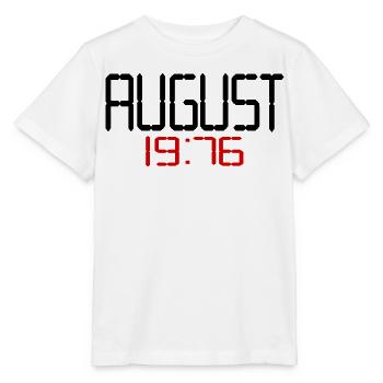 50th birthday, August 1976 - Stanley/Stella MINI CREATOR Kids’ T-Shirt - white - Front - Maike (125cm)
