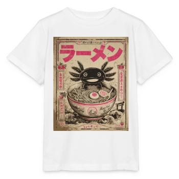 Axolotl, Ramen, Japanische Nudeln, Kawaii, Anime - Stanley/Stella Kinder T-Shirt MINI CREATOR  - Weiß - Vorne - Maike (125cm)