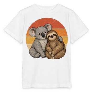 Koala and sloth - Stanley/Stella MINI CREATOR Kids’ T-Shirt - white - Front - Maike (125cm)