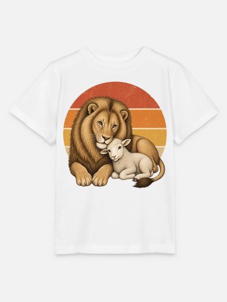 Löwe und Lamm - Stanley/Stella Kinder T-Shirt MINI CREATOR  - Weiß