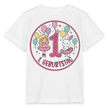1. Geburtstag Ballerina  - Stanley/Stella Kinder T-Shirt MINI CREATOR  - Weiß - Vorne - Maike (125cm)