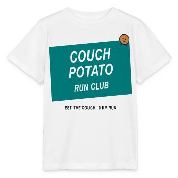 Couch Potato Laufclub - Stanley/Stella Kinder T-Shirt MINI CREATOR  - Weiß - Vorne - Maike (125cm)
