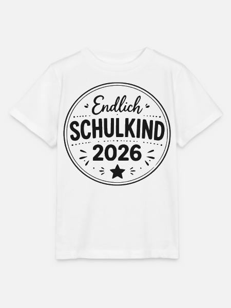 Endlich Schulkind 2026 - Stanley/Stella Kinder T-Shirt MINI CREATOR - Weiß