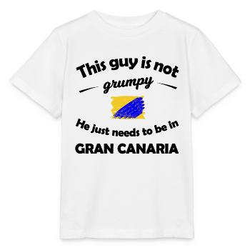 Farbklecks Gran Canaria Flagge - Stanley/Stella Kinder T-Shirt MINI CREATOR  - Weiß - Vorne - Maike (125cm)