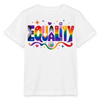 Equality Statement for Pride Fans CSD Outfit - Stanley/Stella MINI CREATOR Kids’ T-Shirt - white - Front - Maike (125cm)