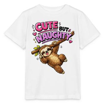 Cute but naughty sloth - Stanley/Stella MINI CREATOR Kids’ T-Shirt - white - Front - Maike (125cm)