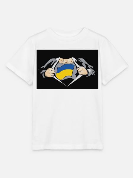 Ukraine-Superhelden-Ukraine-Flagge - Stanley/Stella Kinder T-Shirt MINI CREATOR  - Weiß