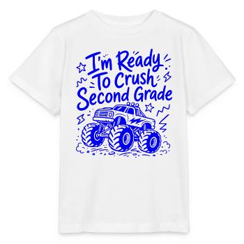 I'm Ready to Crush Second Grade - Monster-Truck - Stanley/Stella MINI CREATOR Kids’ T-Shirt - white - Front - Maike (125cm)