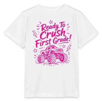 Bereit, die erste Klasse zu zerschlagen – Monster Truck - Stanley/Stella Kinder T-Shirt MINI CREATOR  - Weiß - Vorne - Maike (125cm)