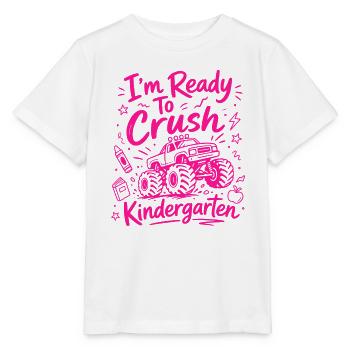 Ich bin bereit, Kindergarten – Monstertruck zu meistern - Stanley/Stella Kinder T-Shirt MINI CREATOR  - Weiß - Vorne - Maike (125cm)