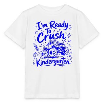 Ich bin bereit Crush Kindergarten – süßer Monstertruck - Stanley/Stella Kinder T-Shirt MINI CREATOR  - Weiß - Vorne - Maike (125cm)
