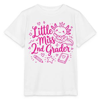 Little Miss 2. Klasse – Süßer Axolotl - Stanley/Stella Kinder T-Shirt MINI CREATOR  - Weiß - Vorne - Maike (125cm)