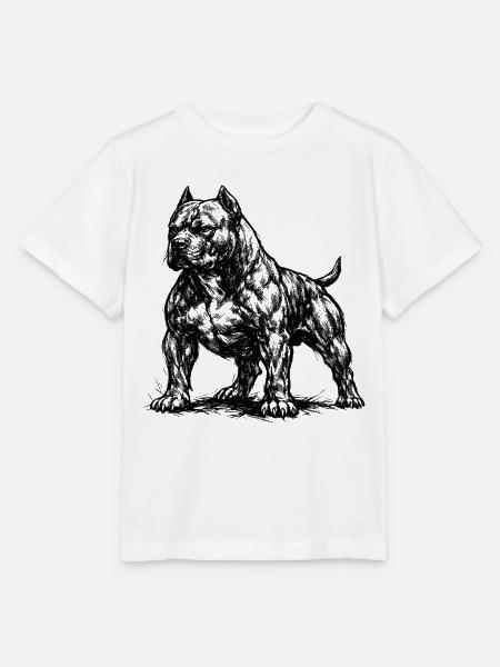 Muscular American Staffordshire Terrier - Stanley/Stella MINI CREATOR Kids’ T-Shirt - white