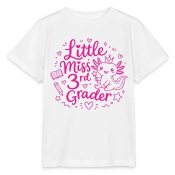 Little Miss 3rd Grader – Cute Axolotl - Stanley/Stella MINI CREATOR Kids’ T-Shirt - white - Front - Maike (125cm)