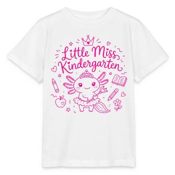 Little Miss Kindergarten - Cute Axolotl - Stanley/Stella MINI CREATOR Kids’ T-Shirt - white - Front - Maike (125cm)