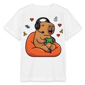 Life is Better with Capybaras - Cute Rodent - Stanley/Stella MINI CREATOR Kids’ T-Shirt - white - Front - Maike (125cm)