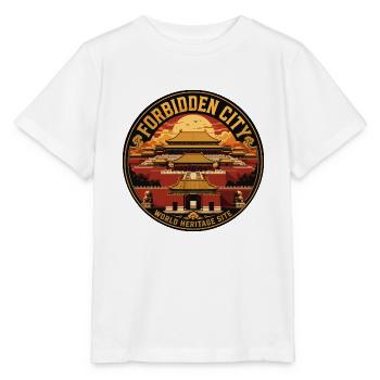 Verbotene Stadt Peking Vintage-Abzeichen - Stanley/Stella Kinder T-Shirt MINI CREATOR  - Weiß - Vorne - Maike (125cm)